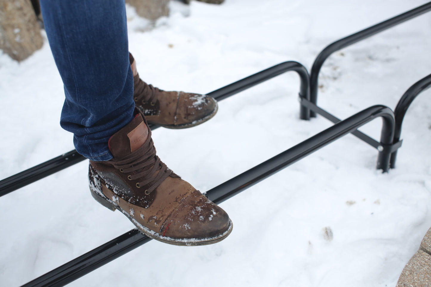 BLUE HOME 8' Heavy Duty Indoor Outdoor Firewood Storage Rack