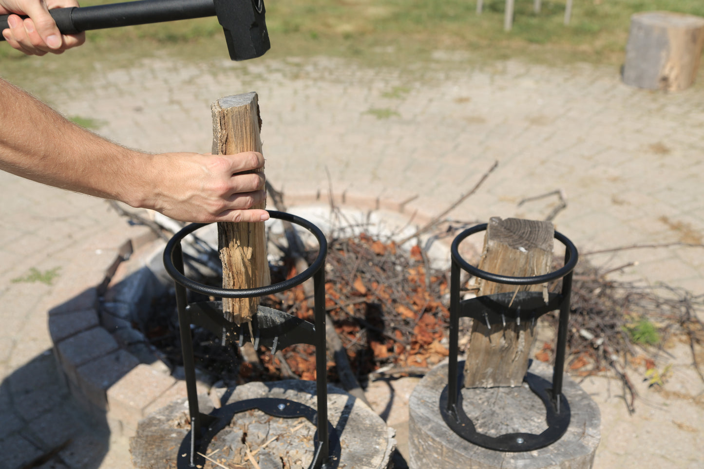 Large Wood Kindling Splitter with 4 lbs Hammer/Mallet