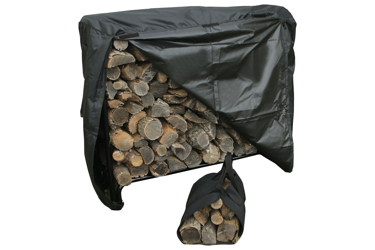 BLUE HOME 4' Heavy Duty Indoor Outdoor Firewood Storage Rack